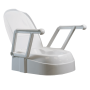 Raised Toilet Seat with Swing Back Arms