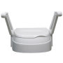 Raised Toilet Seat with Swing Back Arms