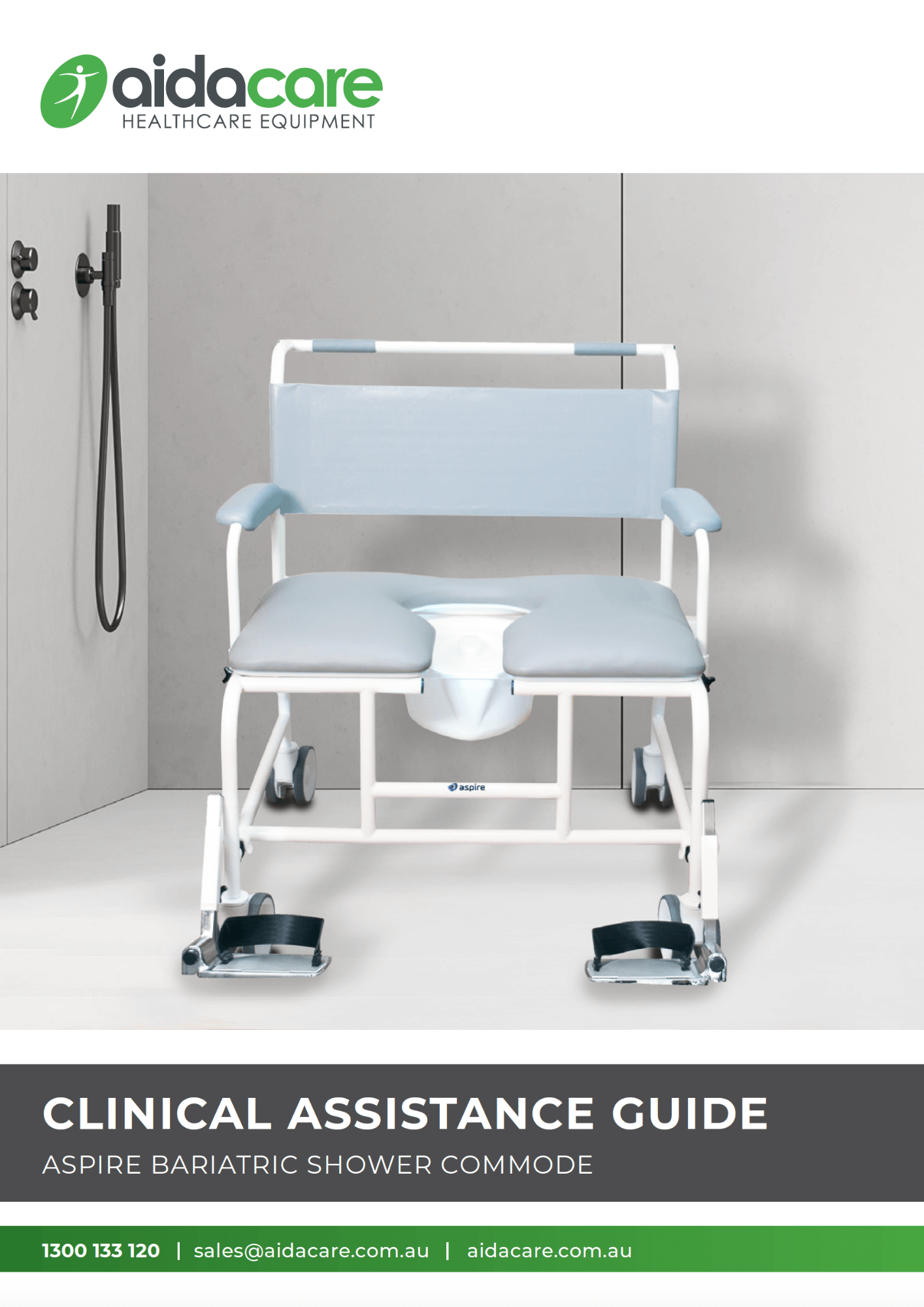 Aspire Bariatric Shower Commode Clinical Assistance Guide