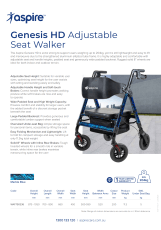 Aspire Genisis HD Adjustable Seat Walker Flyer
