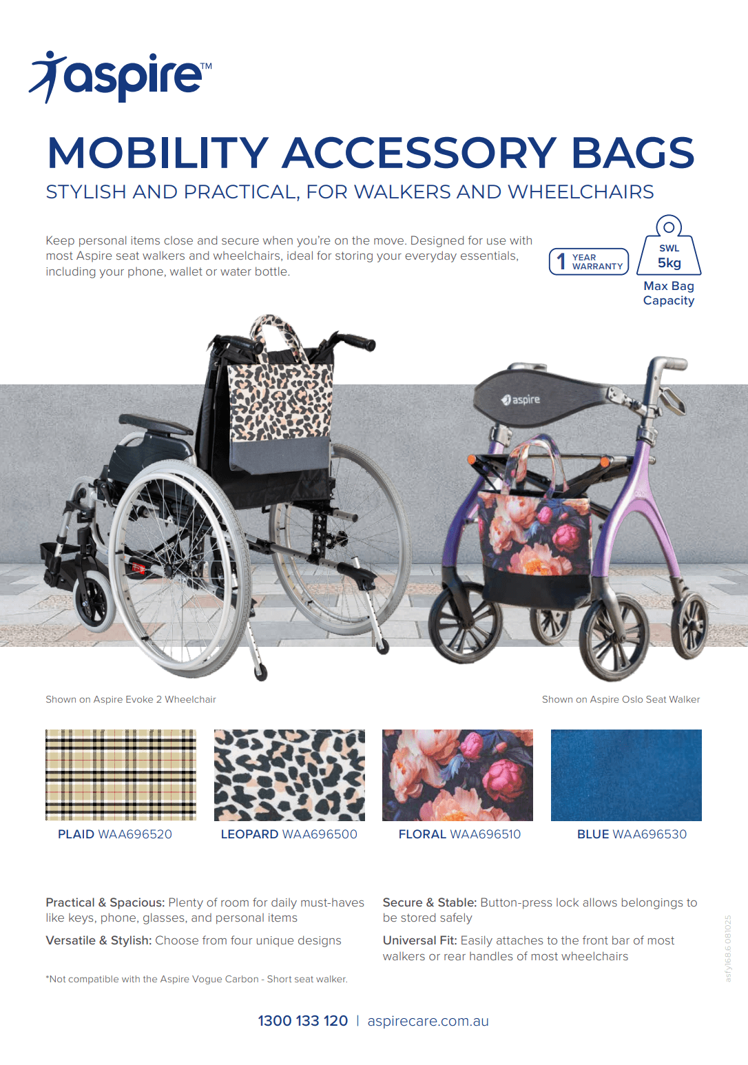 Aspire Mobility Accessory Bags Flyer